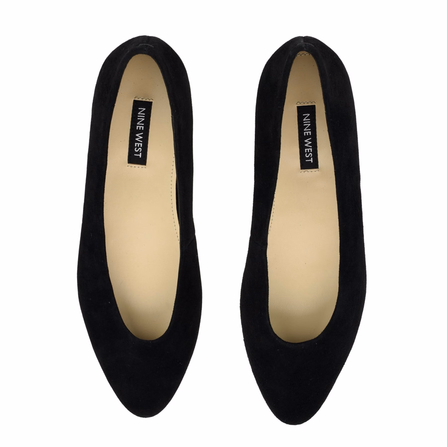 Valore Ballerinas – Schwarzes Wildleder