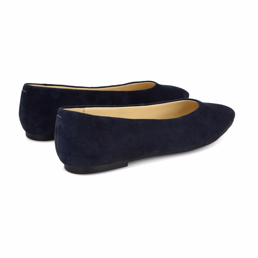 Valore Ballerinas – Marineblaues Wildleder