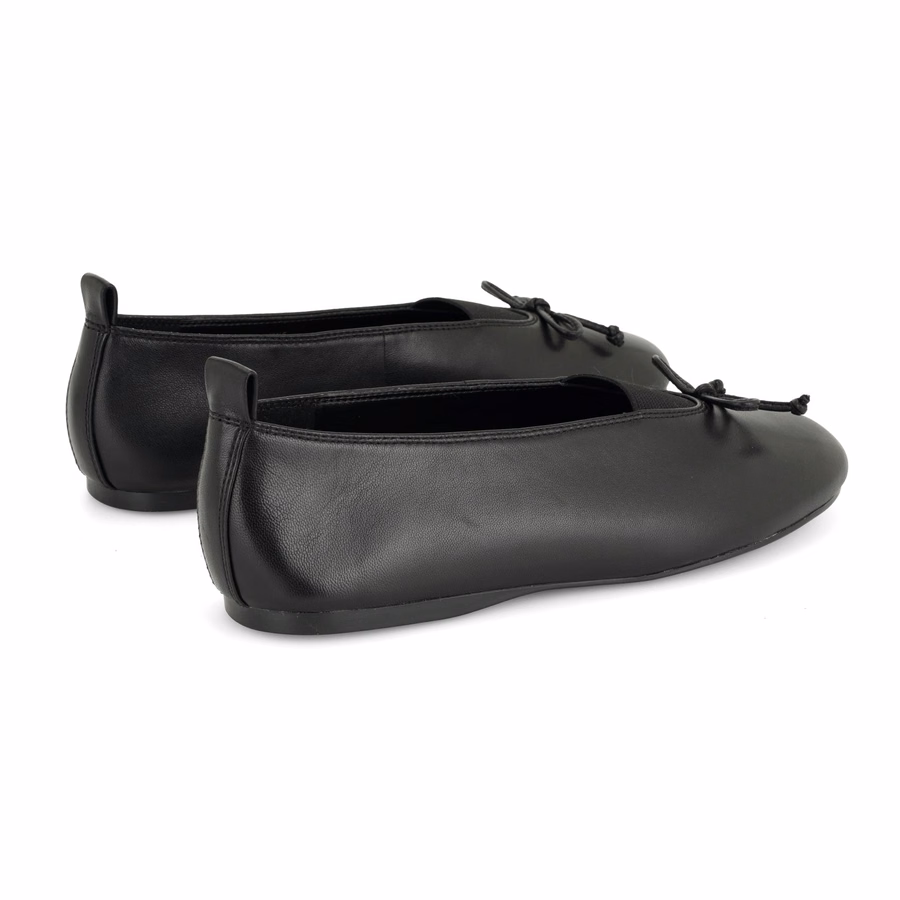 Smooch Leder-Ballerinas – Schwarzes Leder