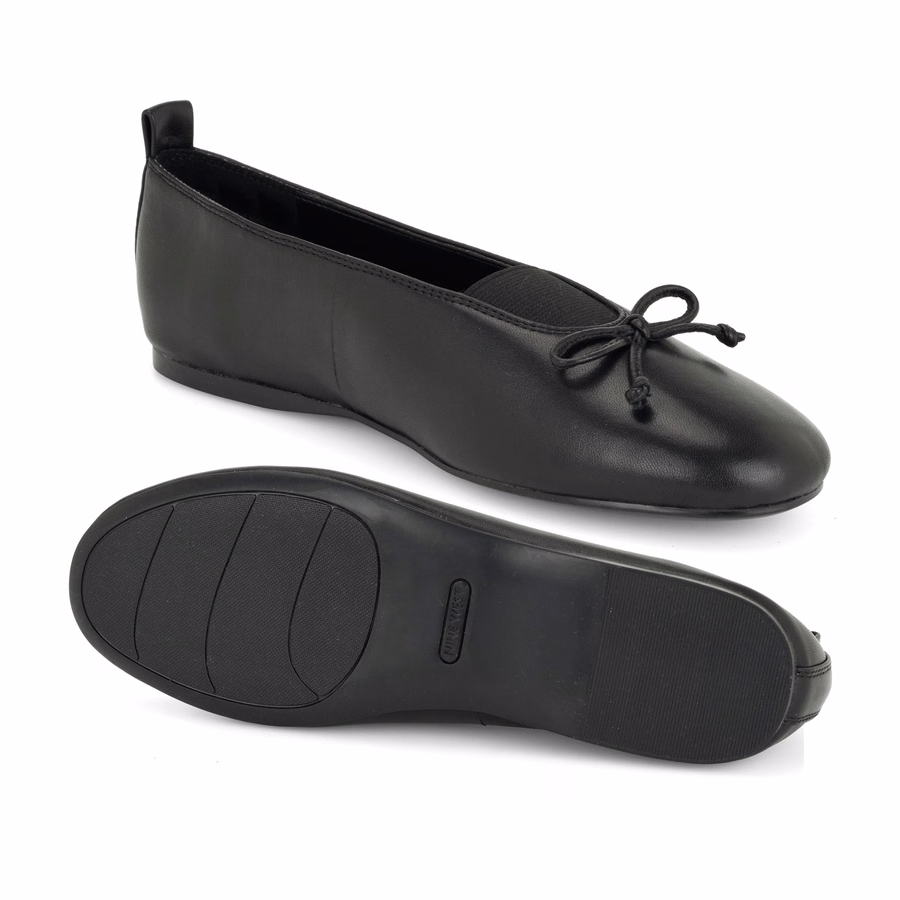 Smooch Leder-Ballerinas – Schwarzes Leder
