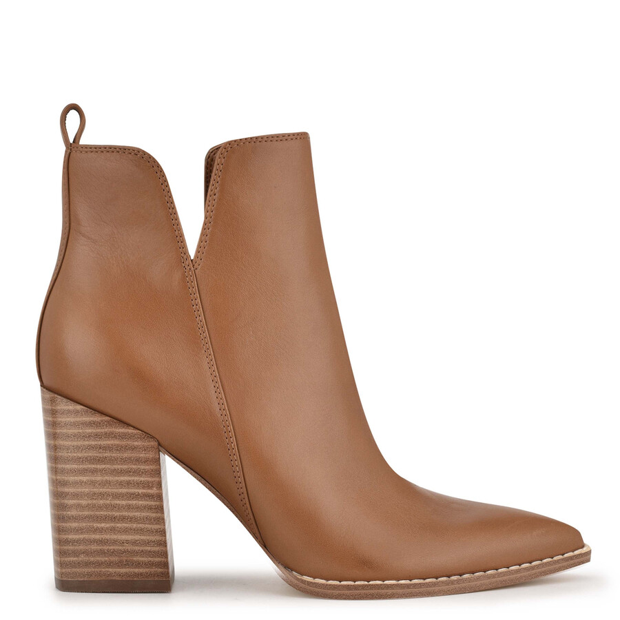 stiefeletten mit blockabsatz und vögeln