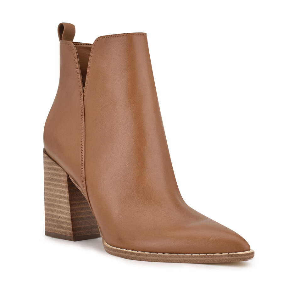 stiefeletten mit blockabsatz und vögeln