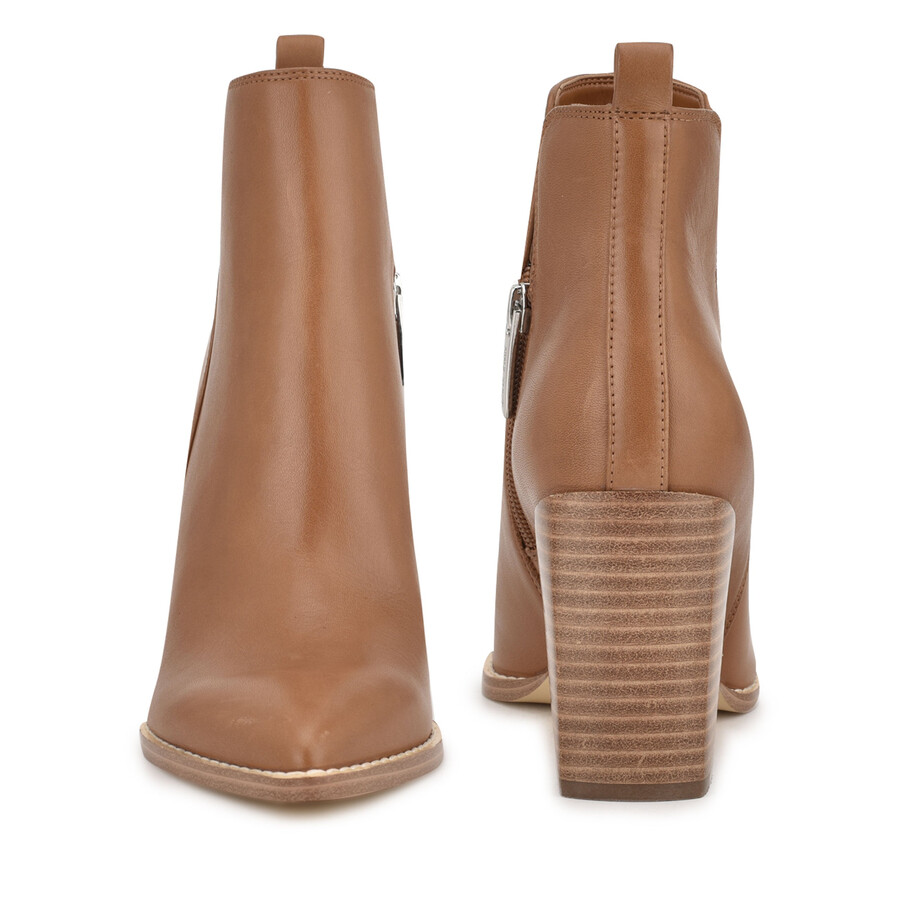 stiefeletten mit blockabsatz und vögeln