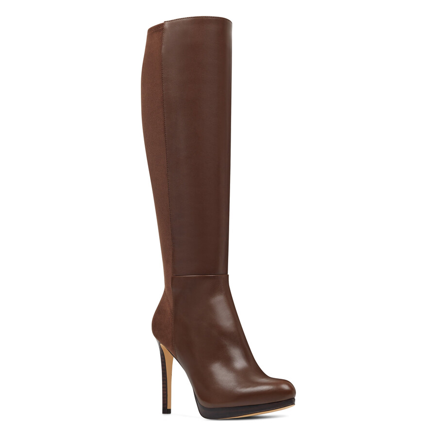 quizme plateaustiefel mit weitem schaft