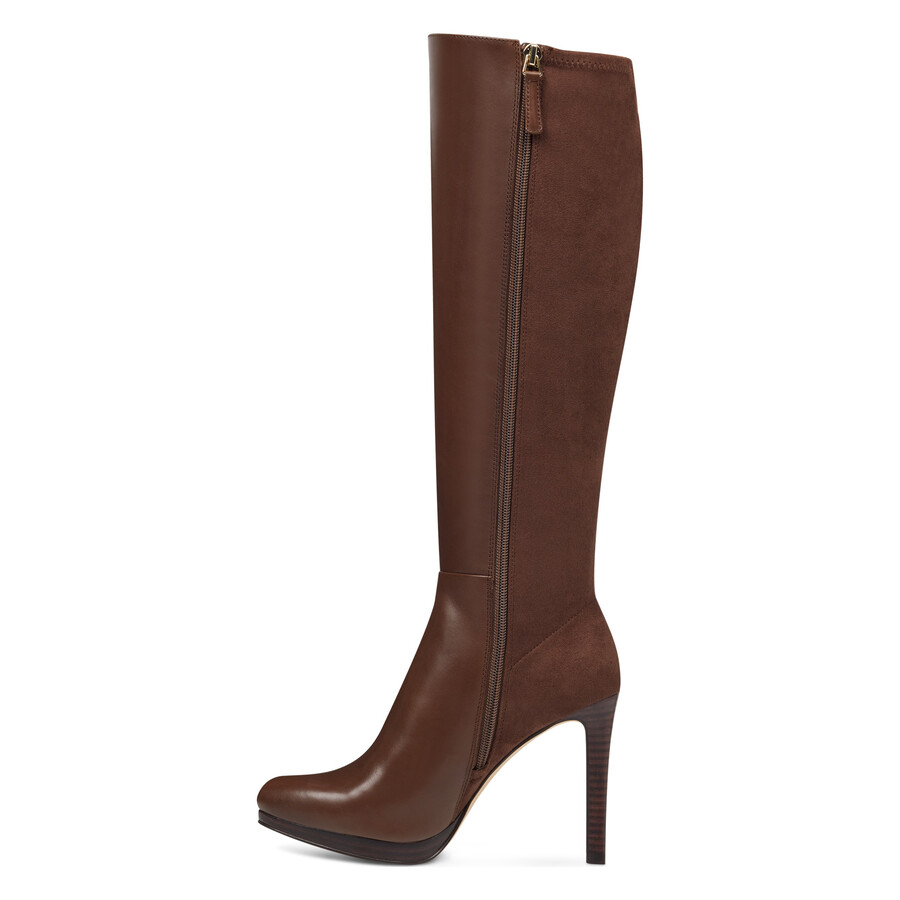 quizme plateaustiefel mit weitem schaft