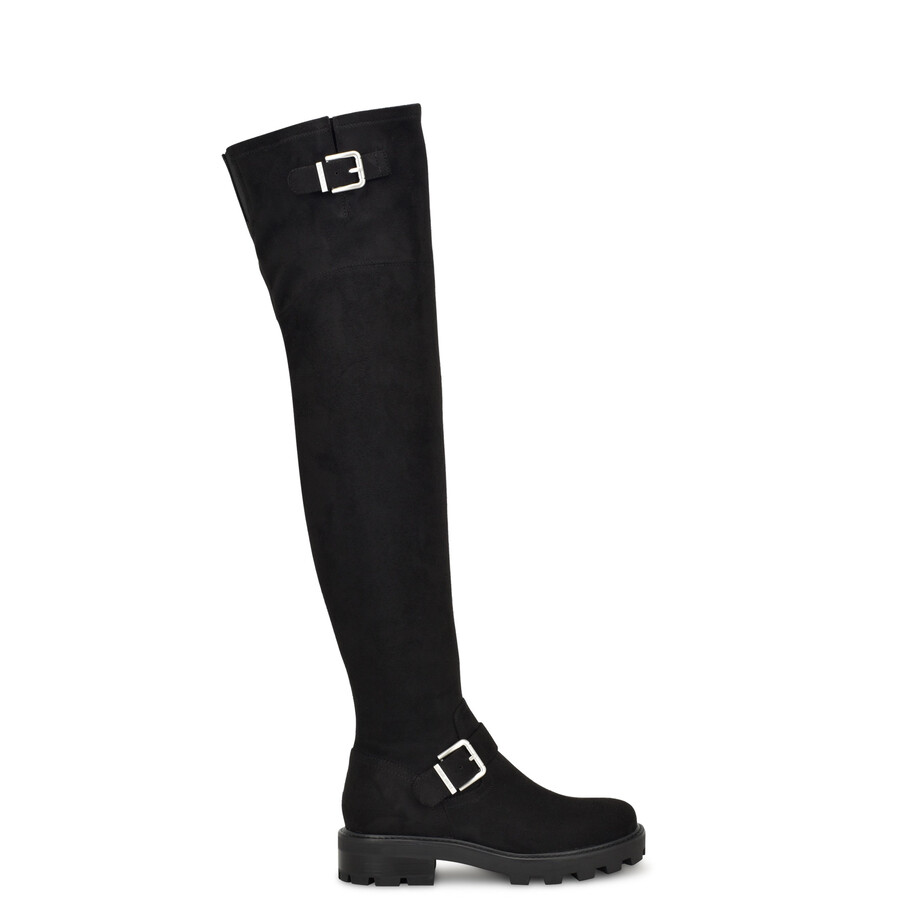 nans overknee-stiefel mit profilsohle