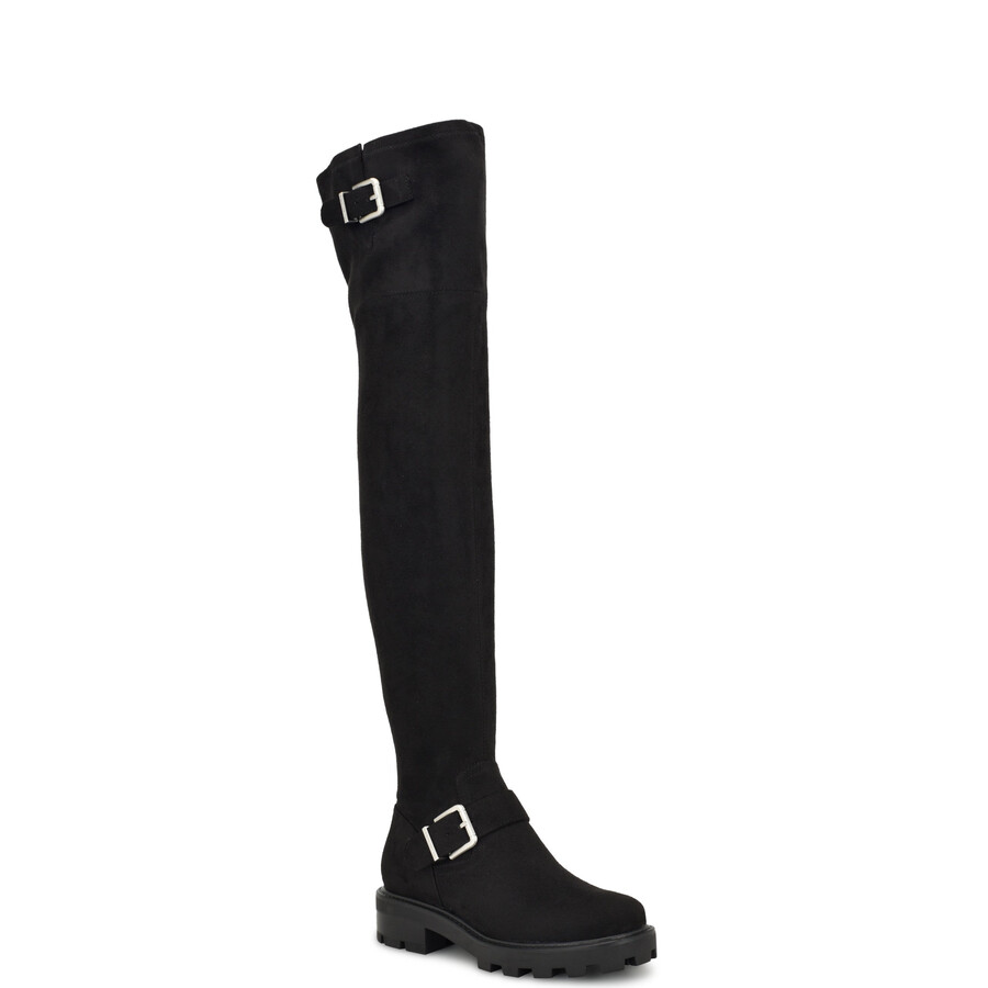 nans overknee-stiefel mit profilsohle