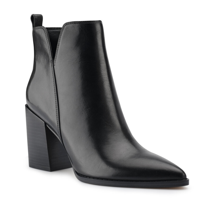 stiefeletten mit blockabsatz und vögeln