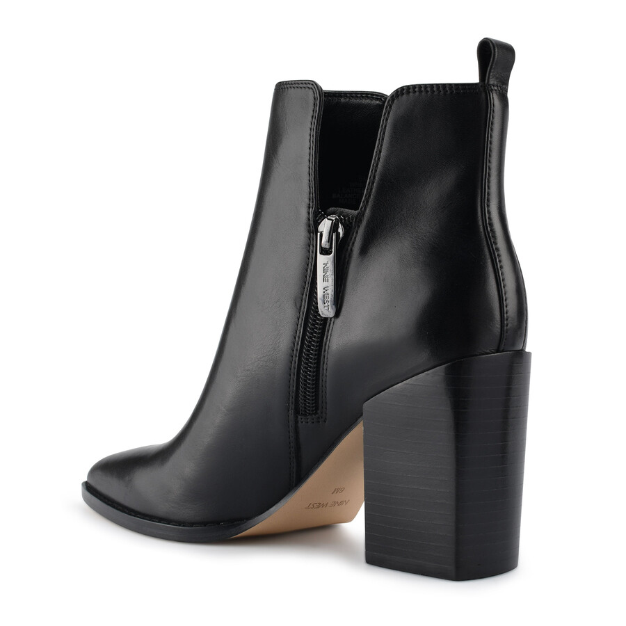 stiefeletten mit blockabsatz und vögeln