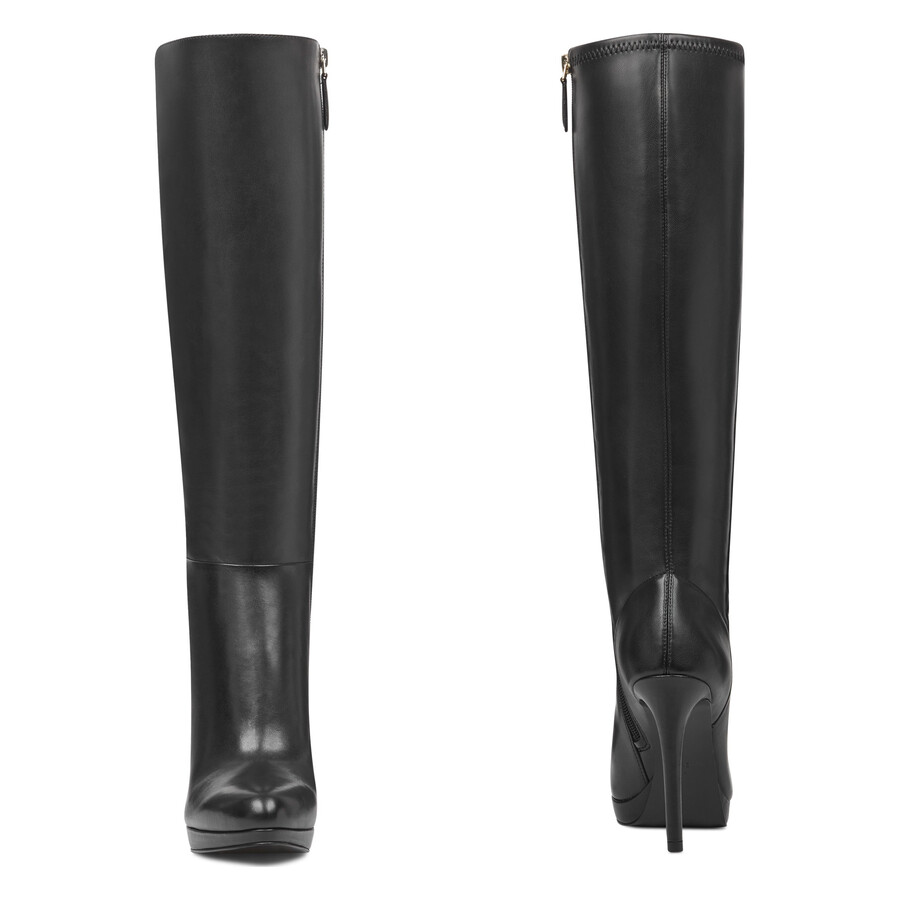 quizme plateaustiefel mit weitem schaft