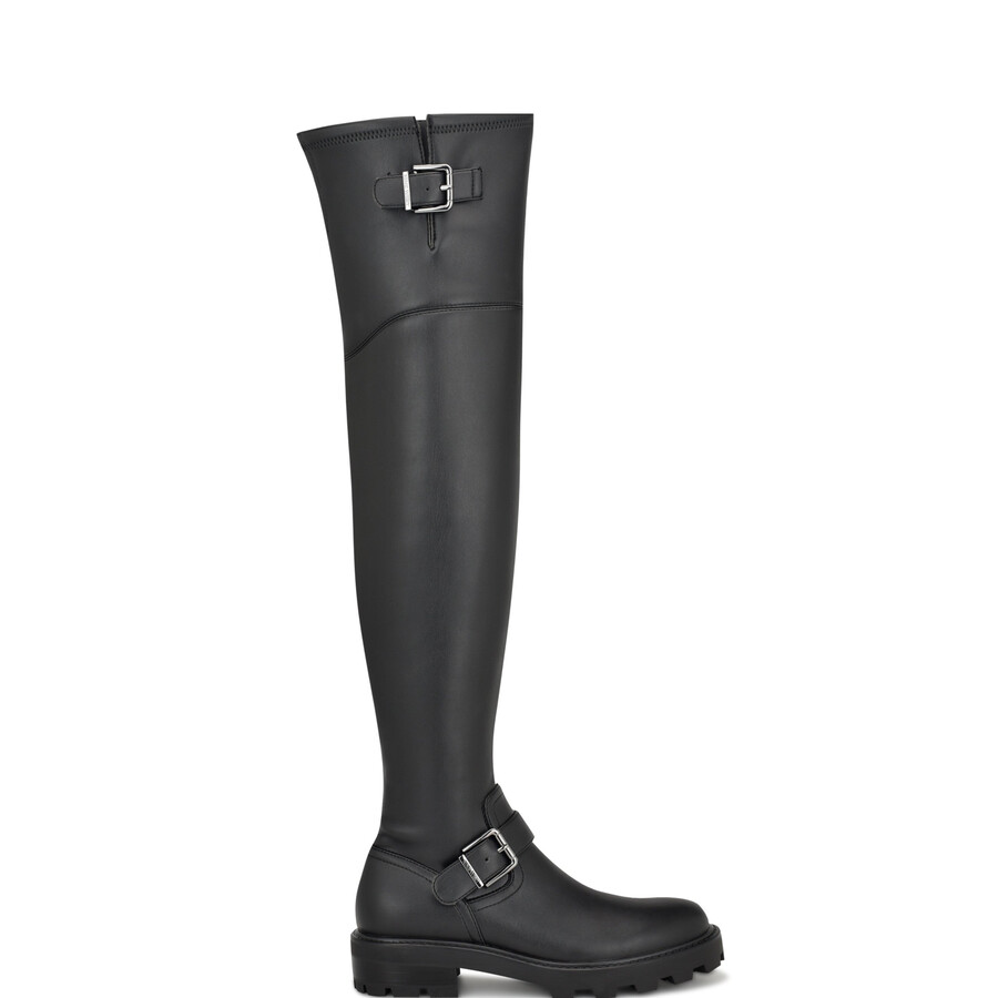 nans overknee-stiefel mit profilsohle