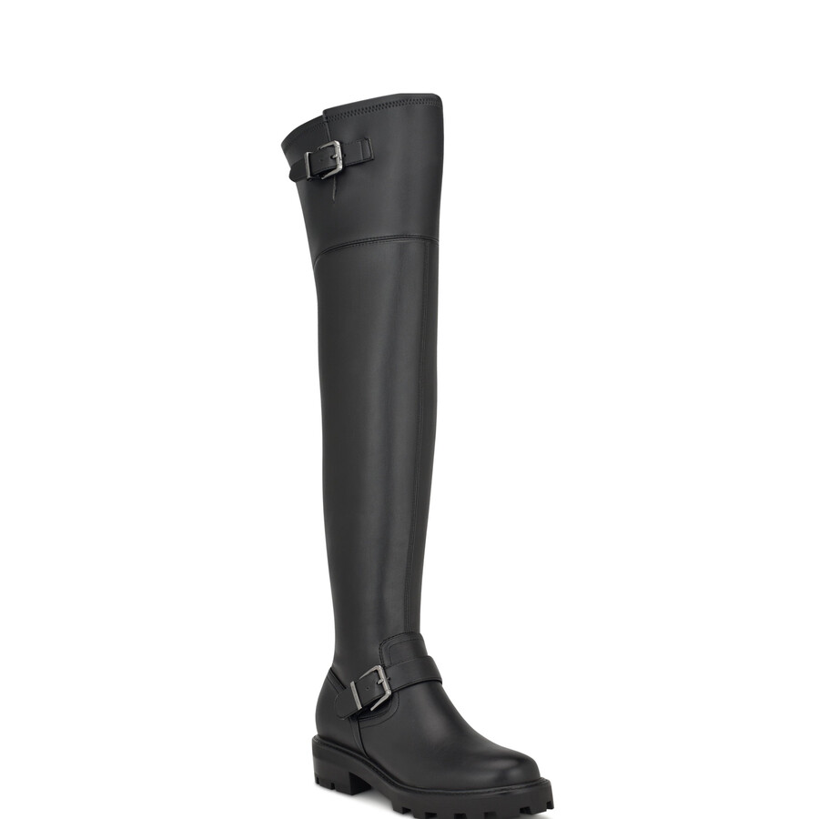 nans overknee-stiefel mit profilsohle