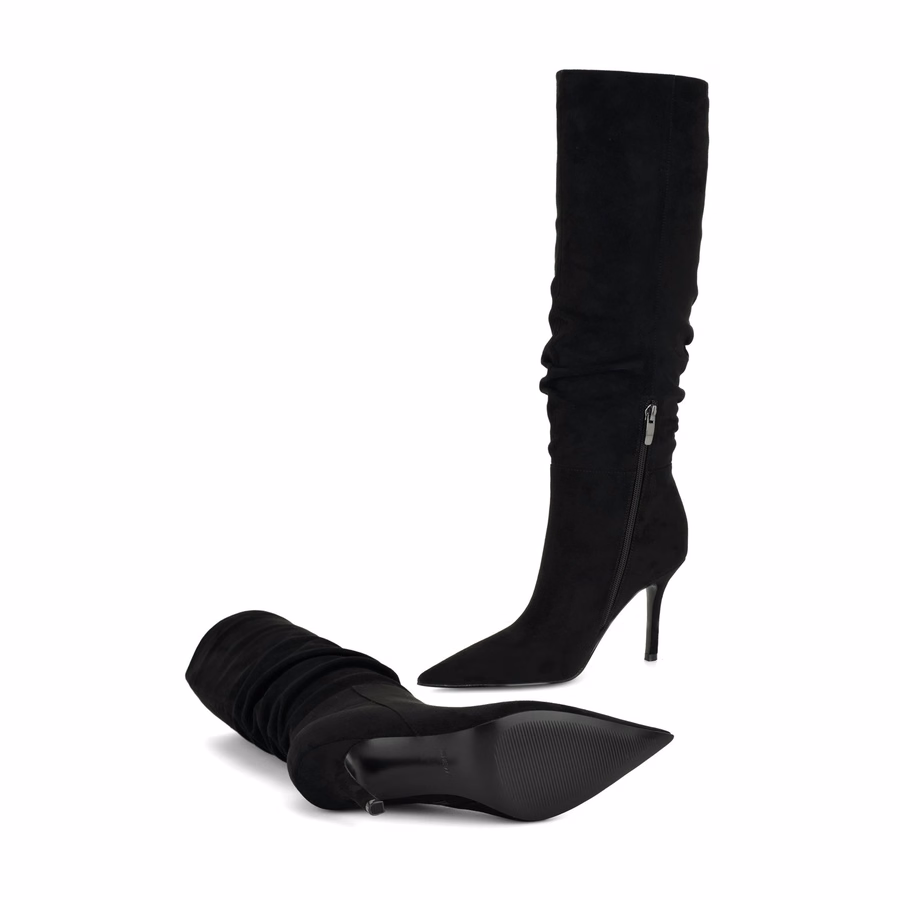 Giorah Stiefeletten Mit Weitem Schaft - Schwarz