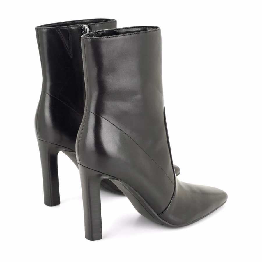 Halla Leder-Ankle-Booties – Schwarzes Leder
