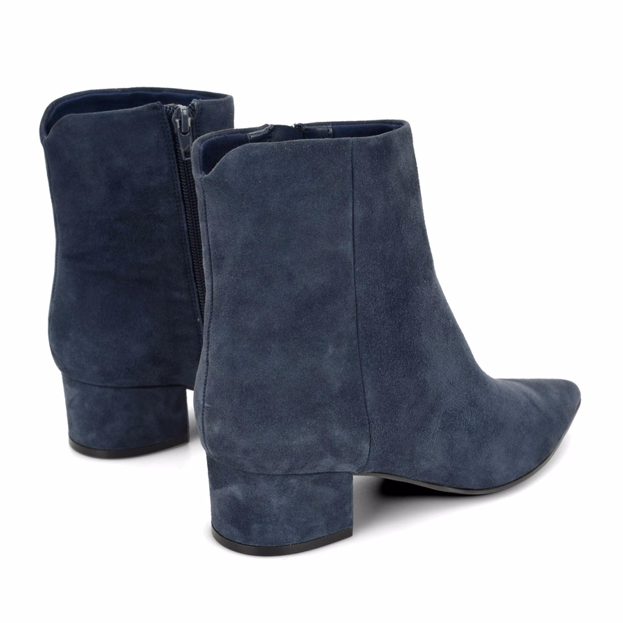 Maribu Stiefeletten Aus Leder - Marineblaues Wildleder