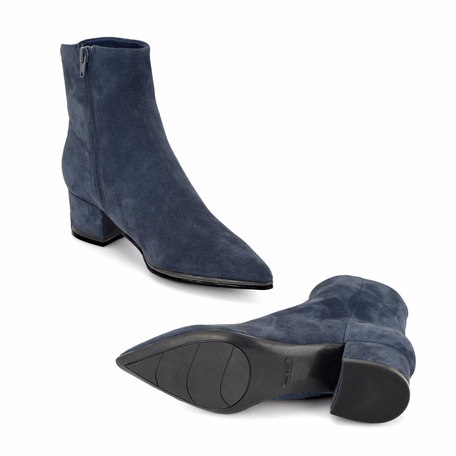 Maribu Stiefeletten Aus Leder - Marineblaues Wildleder