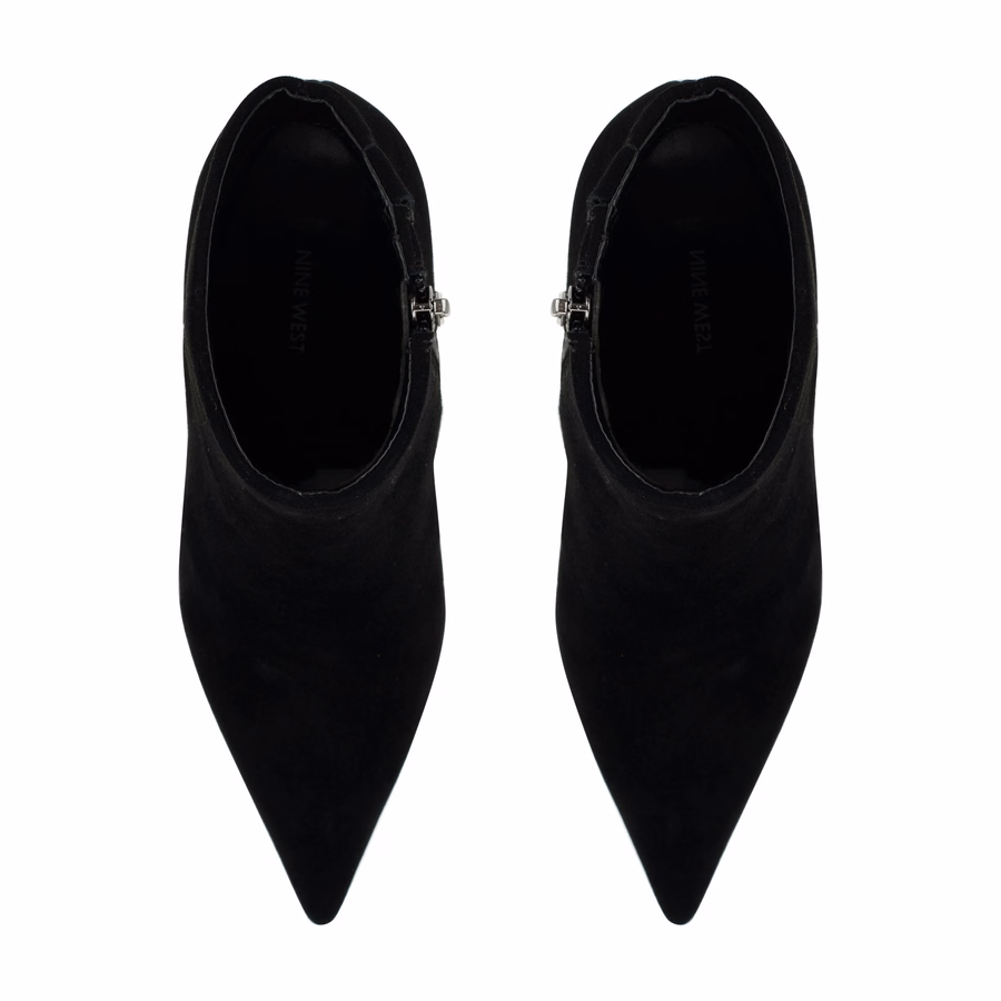 Myrah Leder-Ankle-Boots - Schwarzes Wildleder