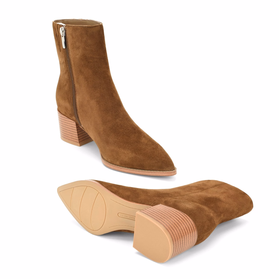 Becky Lederstiefeletten – Walnussfarbenes Wildleder