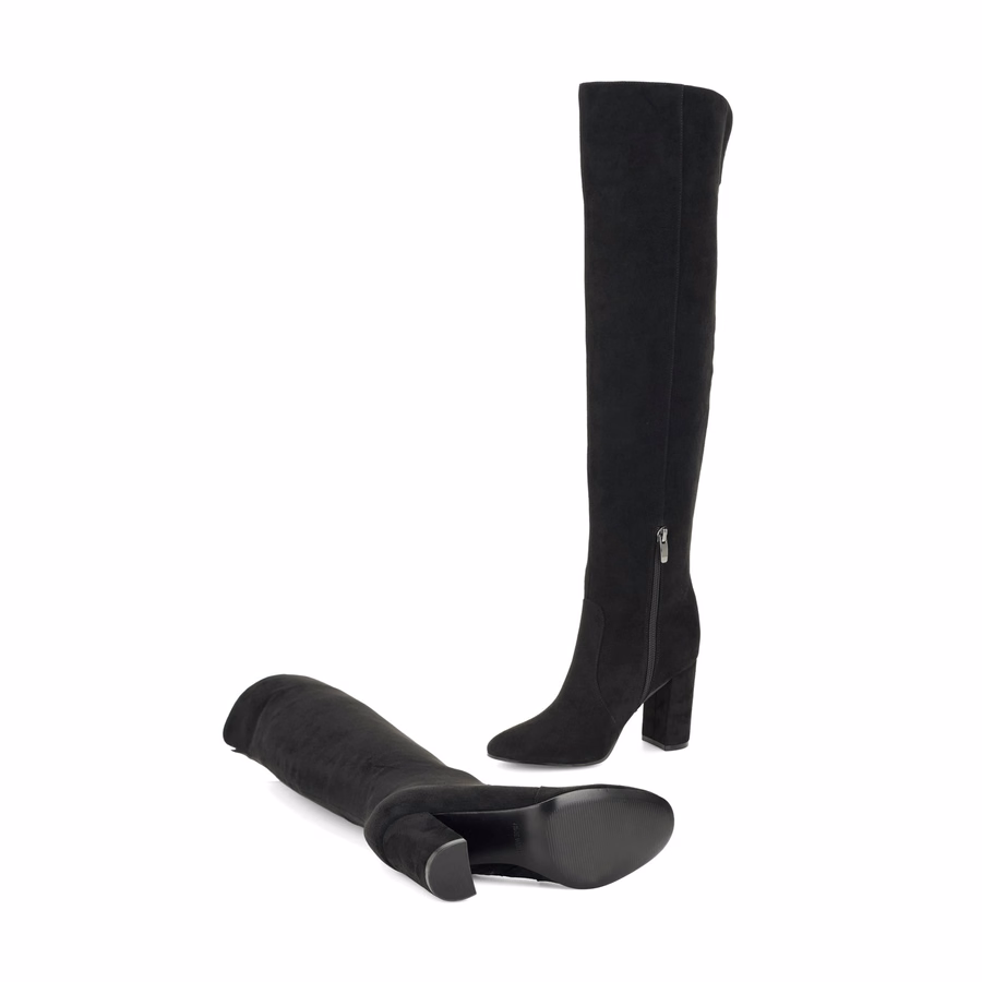 Deryn Overknee-Stiefel – Schwarz
