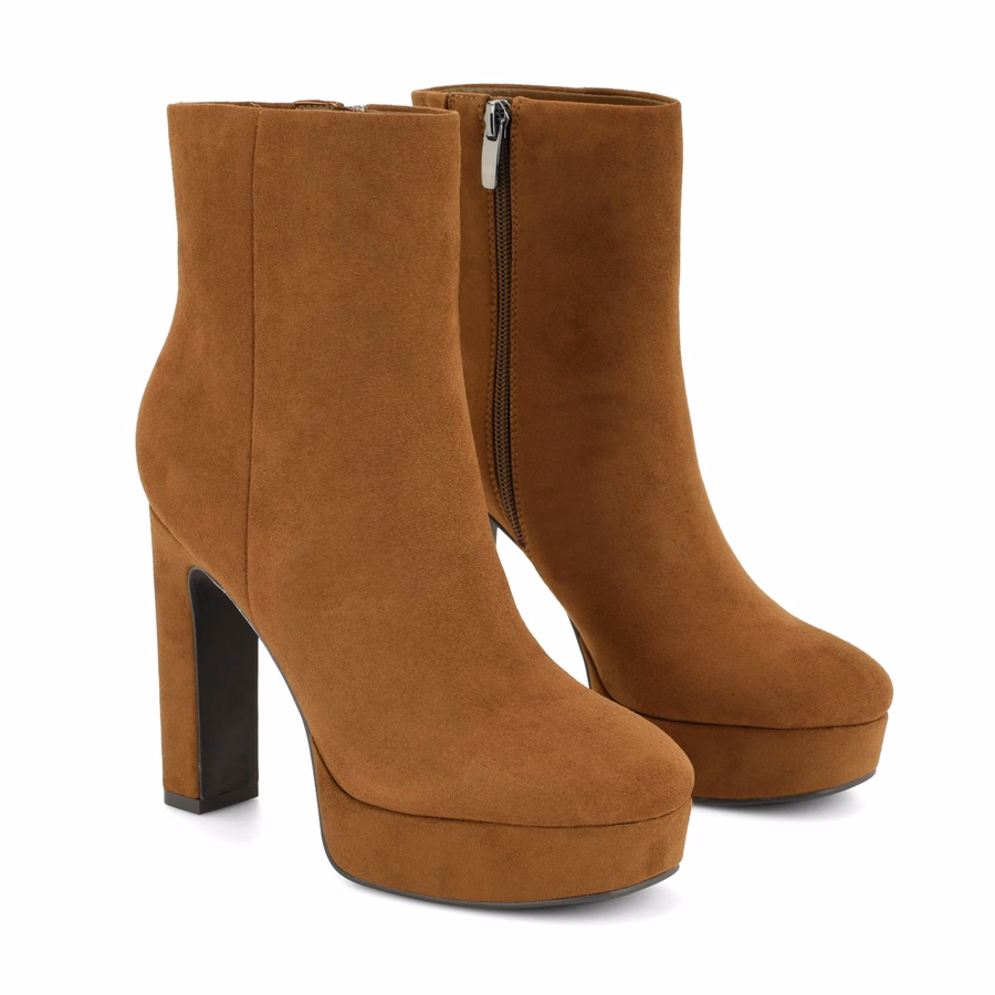 Danella Plateau-Stiefeletten – Hellbraun