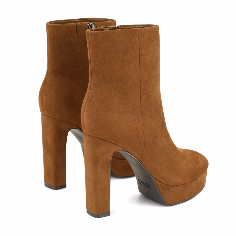Danella Plateau-Stiefeletten – Hellbraun