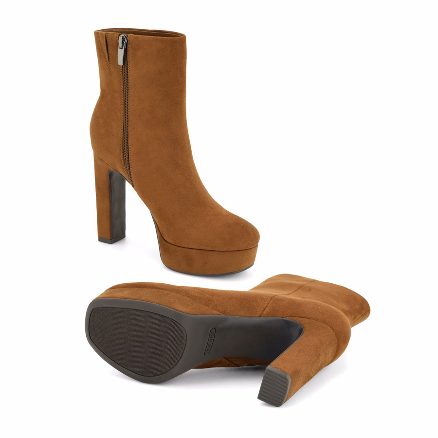 Danella Plateau-Stiefeletten – Hellbraun