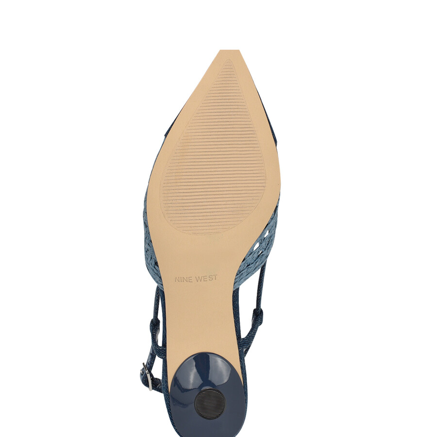 railen slingbacks mit gewebter kappe