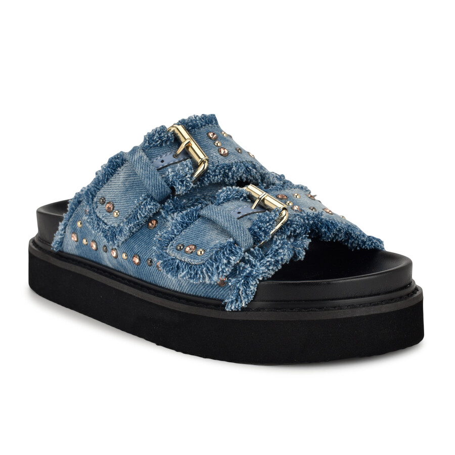 eleny slide-sandalen mit schnalle