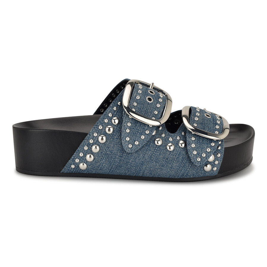 flinne sandalen mit fußbett und nieten