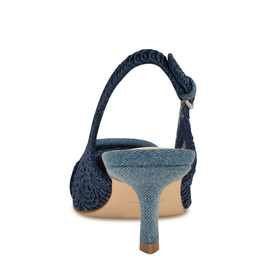 nolla gewebte slingback-pumps