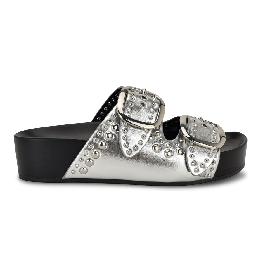 flinne sandalen mit fußbett und nieten