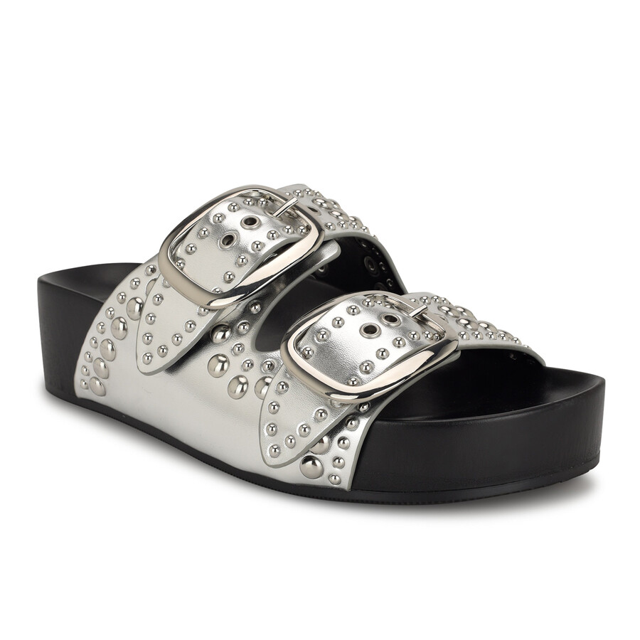 flinne sandalen mit fußbett und nieten