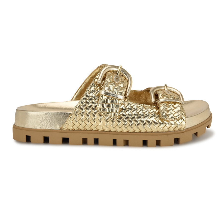 tindy sandalen mit gewebtem fußbett
