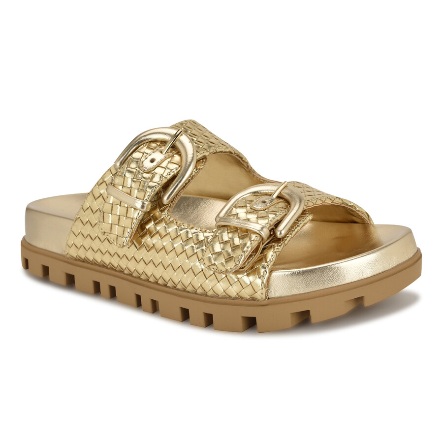 tindy sandalen mit gewebtem fußbett