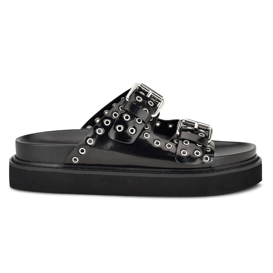 eleny slide-sandalen mit schnalle
