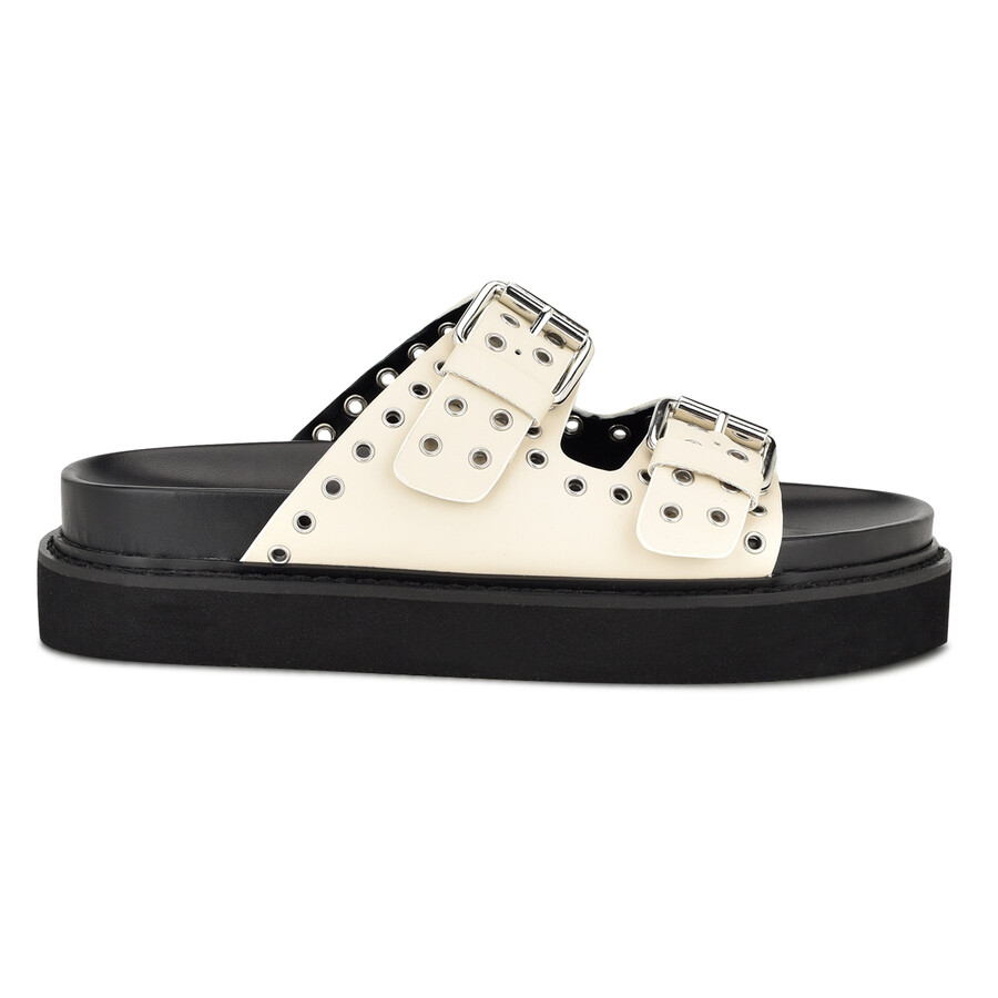 eleny slide-sandalen mit schnalle