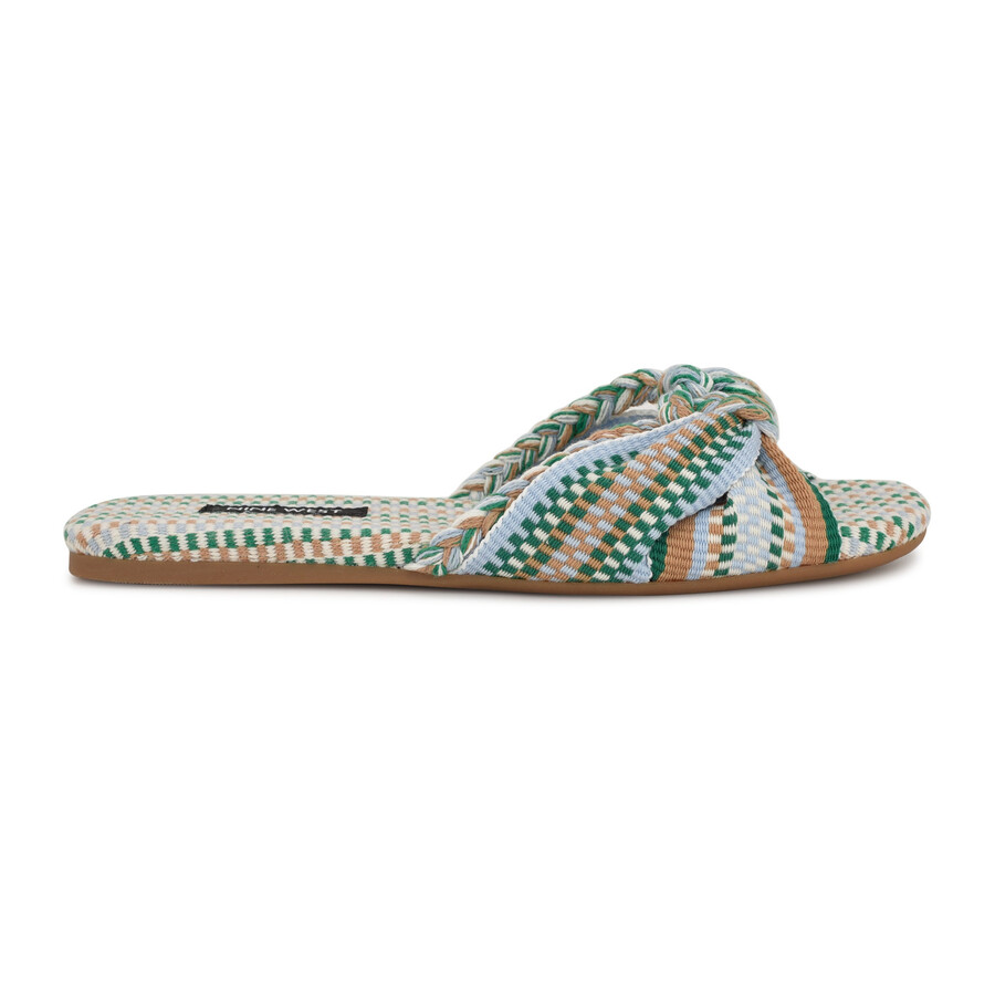 flache slide-sandalen „lalta mit knoten