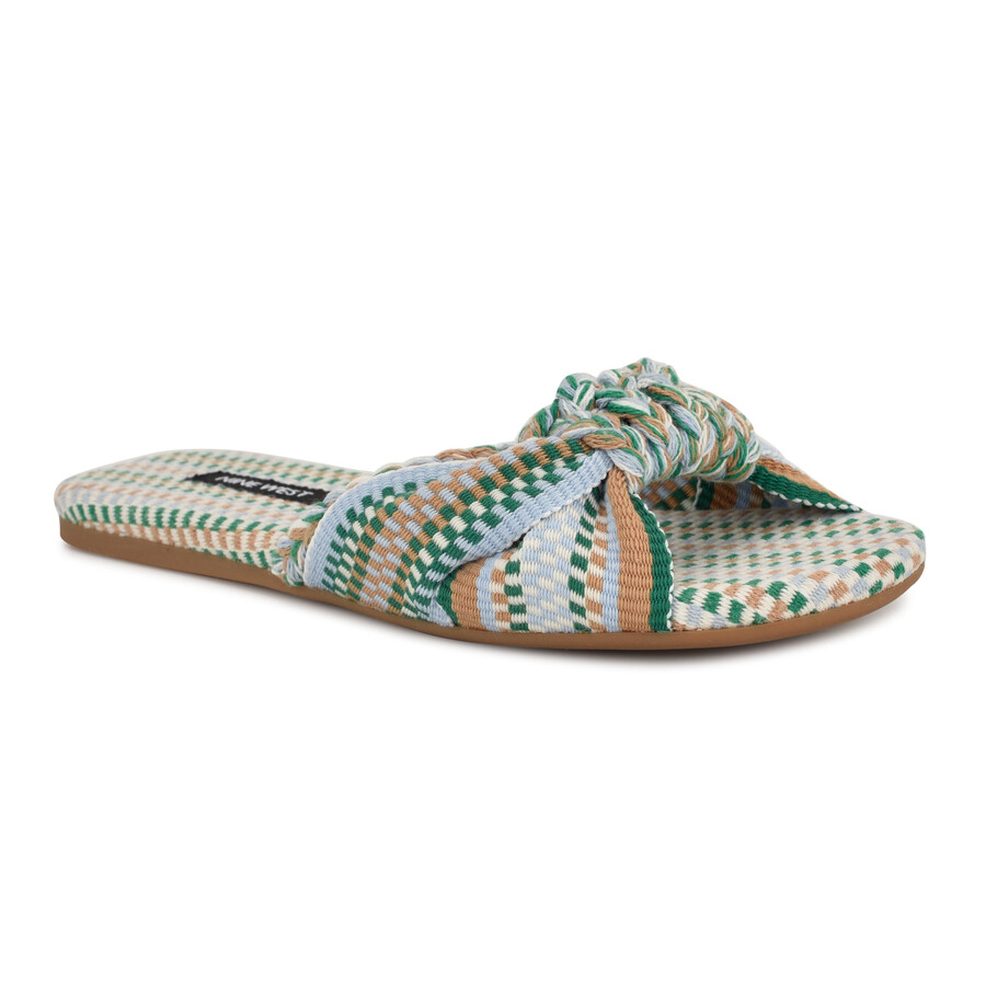 flache slide-sandalen „lalta mit knoten