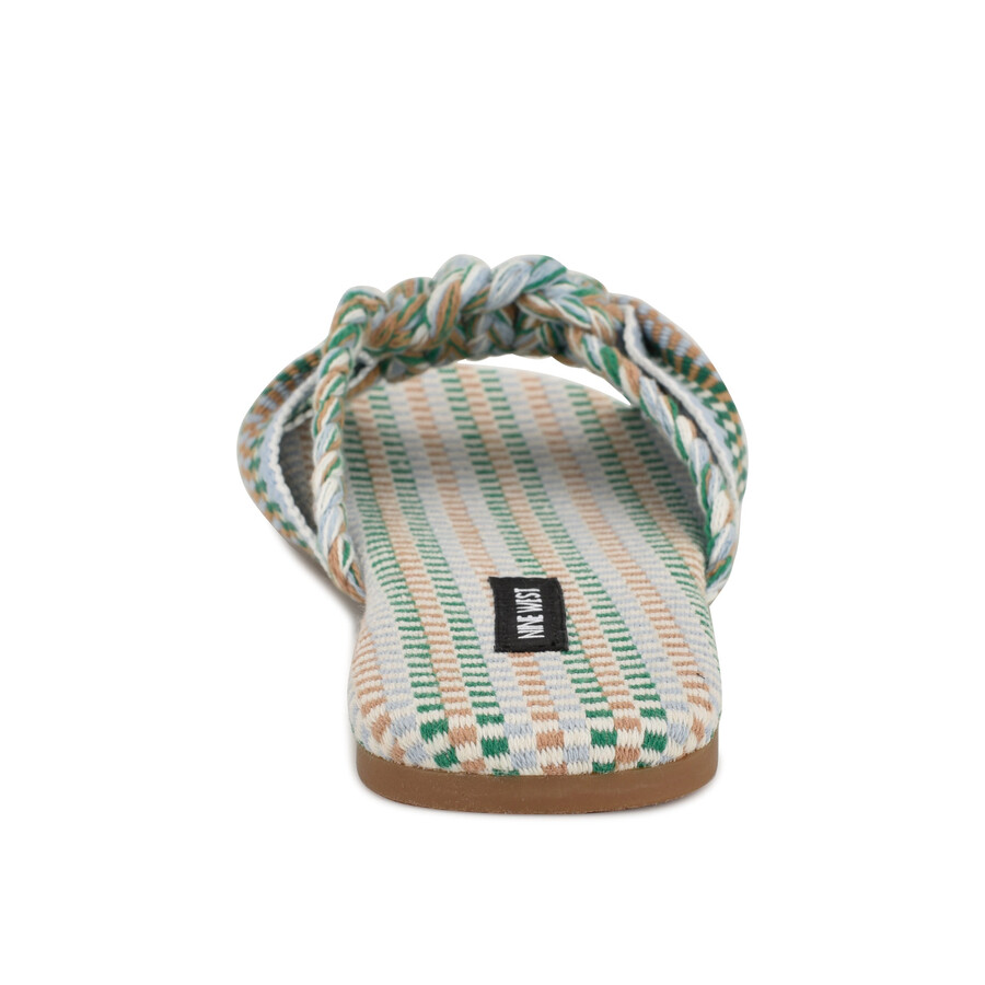 flache slide-sandalen „lalta mit knoten
