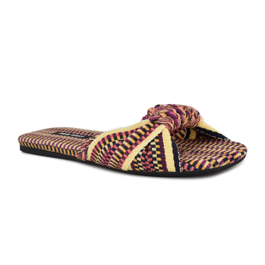 flache slide-sandalen „lalta mit knoten