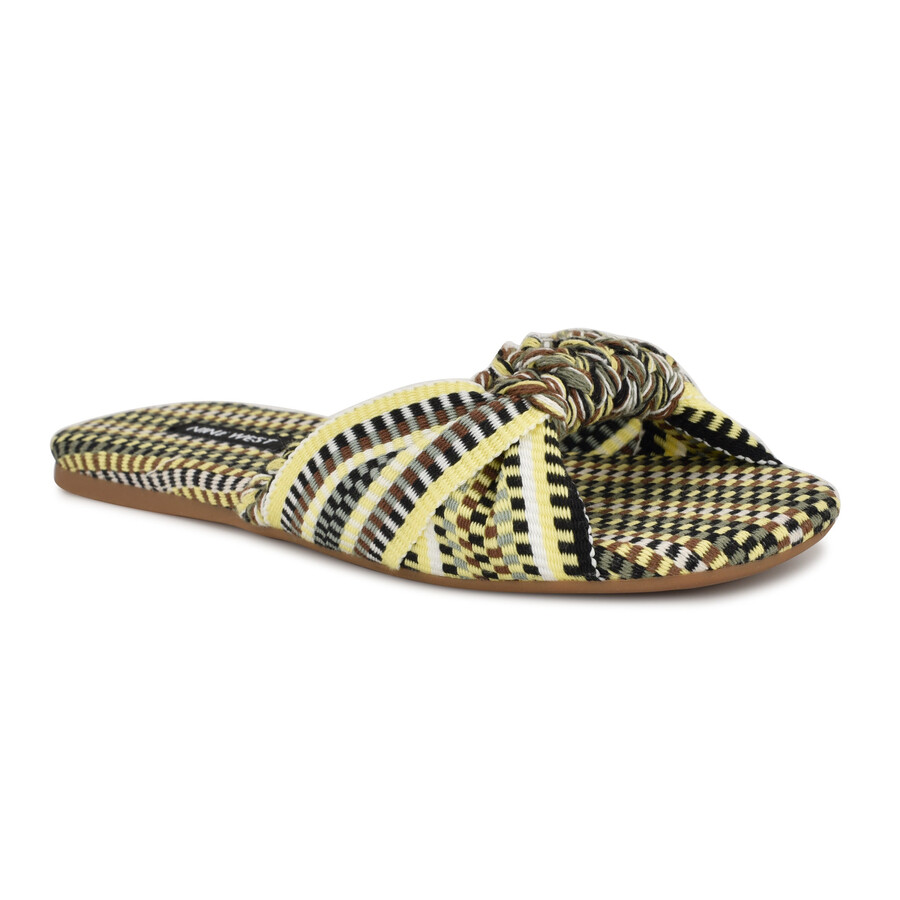 flache slide-sandalen „lalta mit knoten