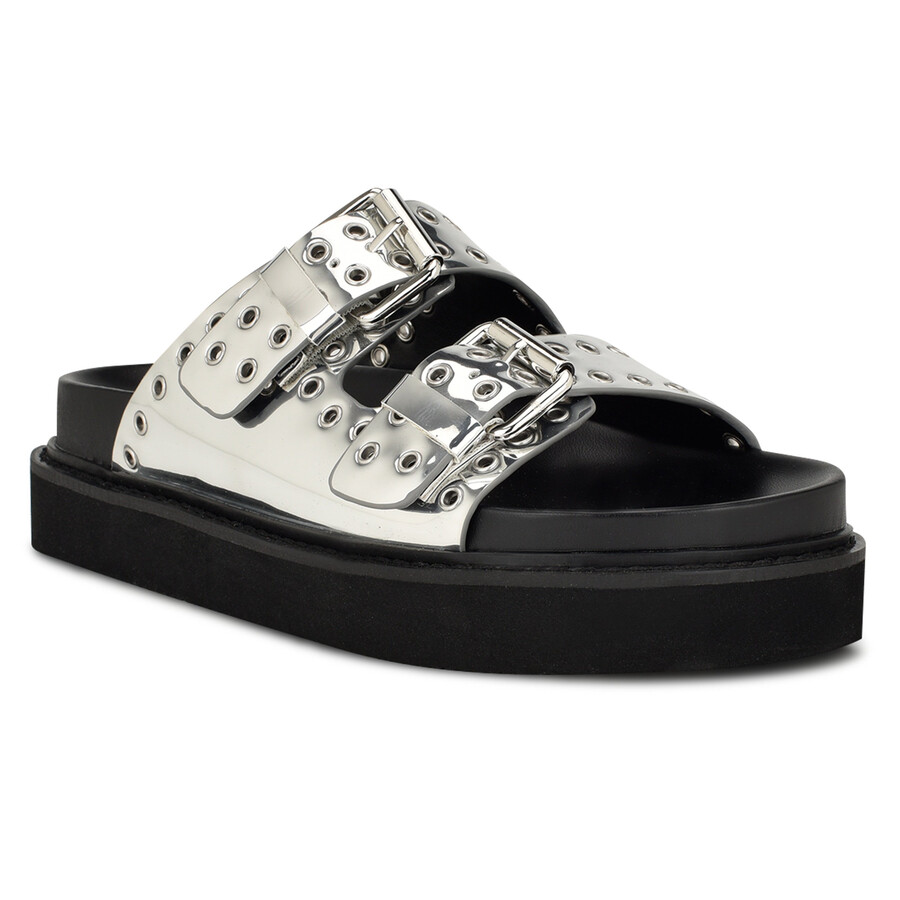eleny slide-sandalen mit schnalle