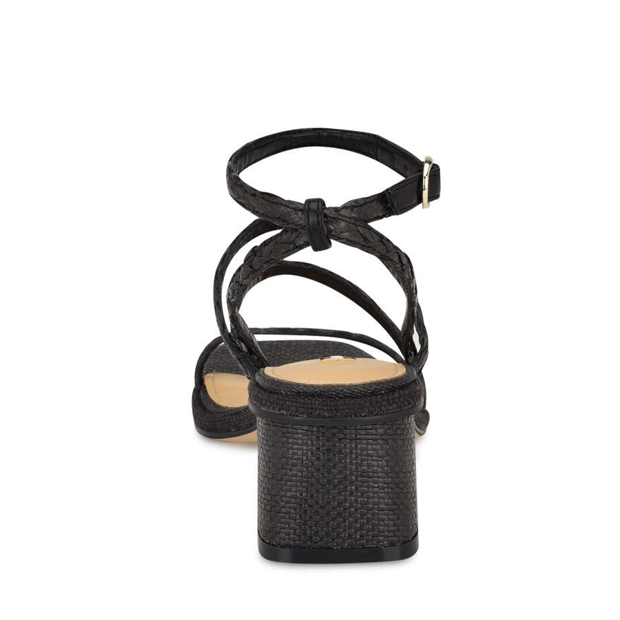 emolly raffia-sandalen mit blockabsatz