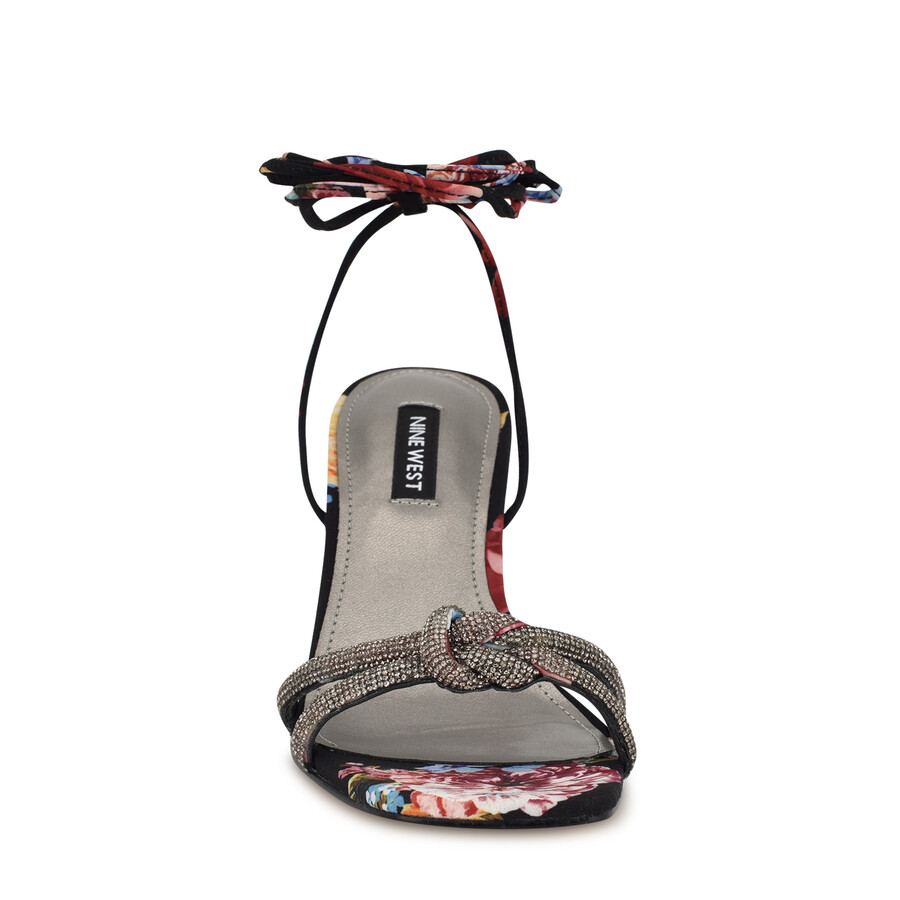 raqchel sandalen mit knöchelriemen und strass-schleife