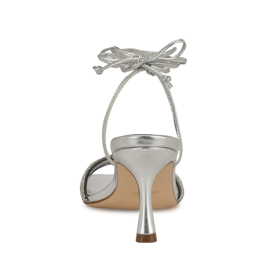 raqchel sandalen mit knöchelriemen und strass-schleife