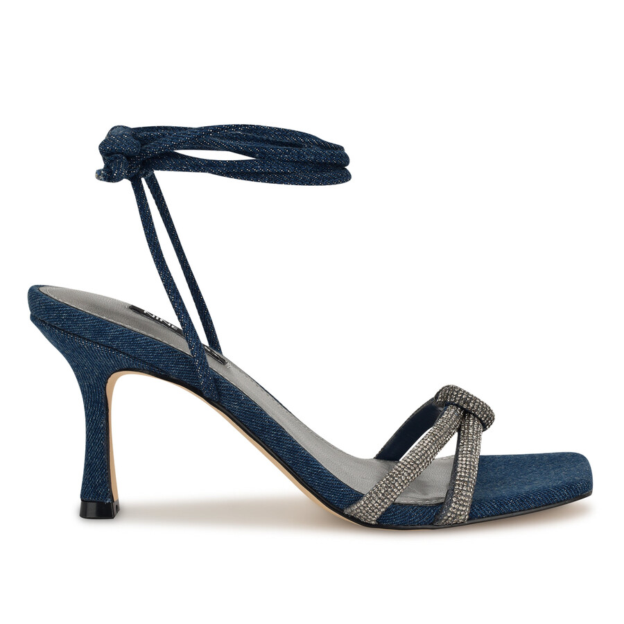 raqchel sandalen mit knöchelriemen und strass-schleife