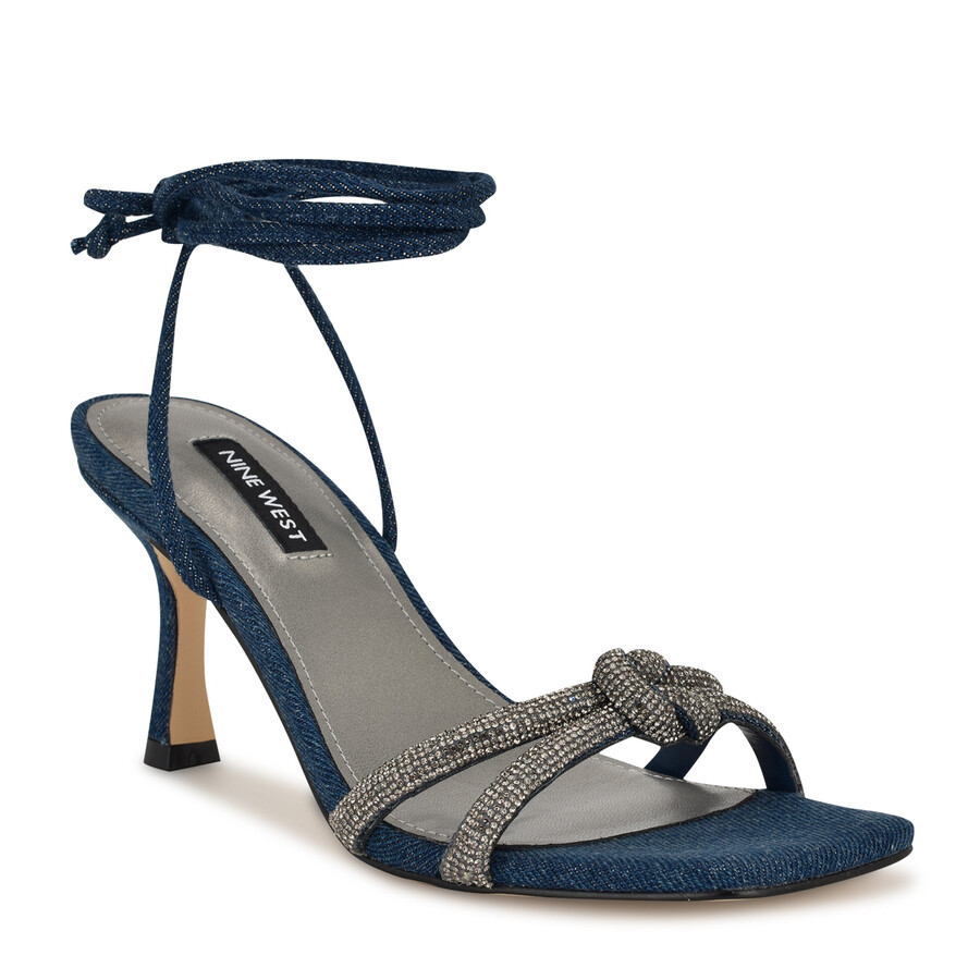 raqchel sandalen mit knöchelriemen und strass-schleife
