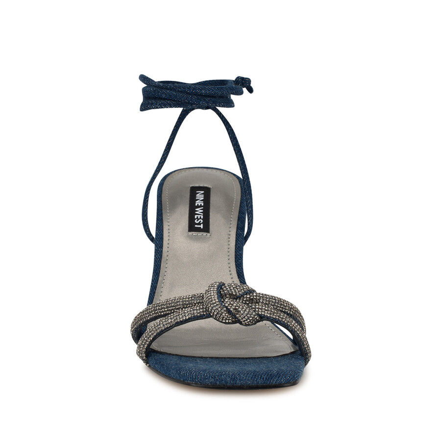 raqchel sandalen mit knöchelriemen und strass-schleife