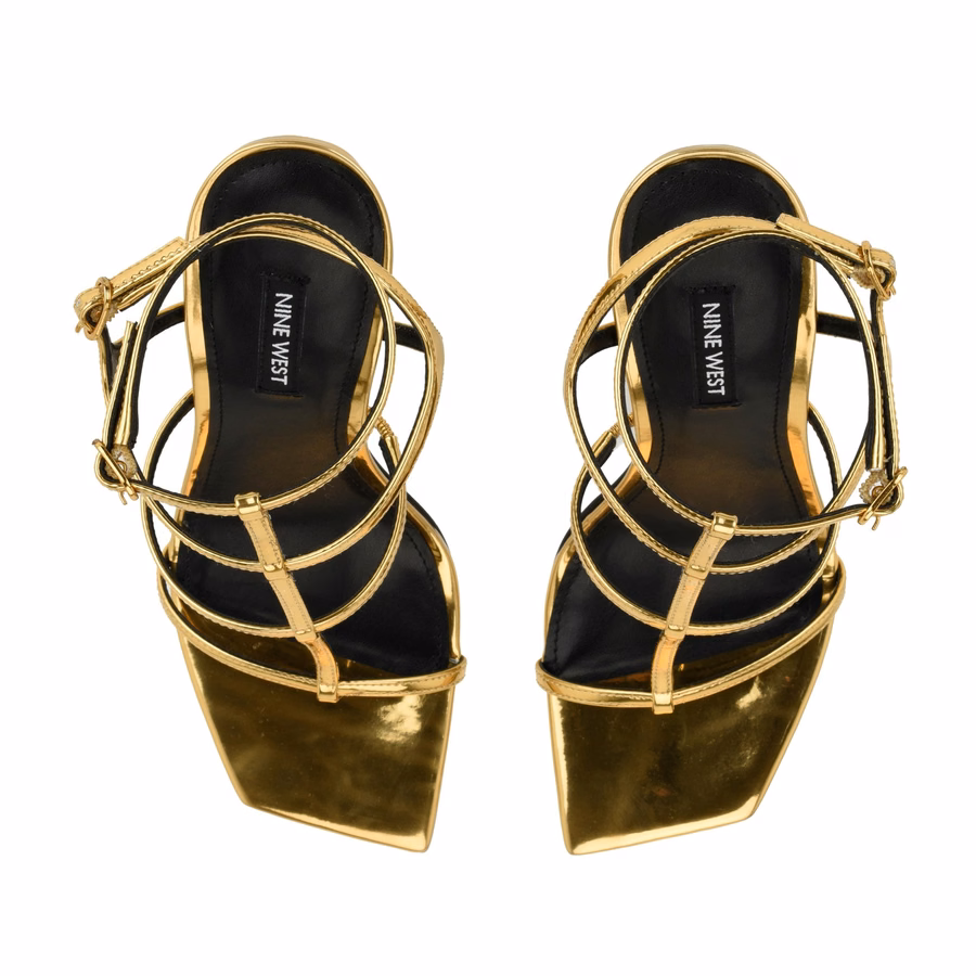 Wilma Riemchensandalen Mit Absatz – Gold