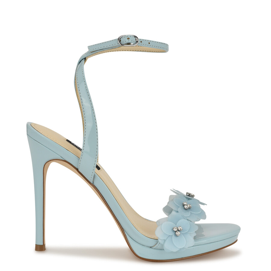 hübsche plateau-sandalen mit blumenmuster